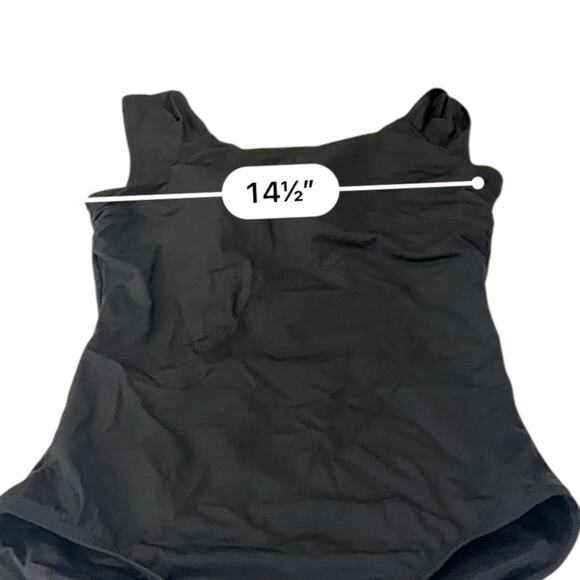 Lands' End Women's SlenderSuit Carmela One Piece Swimsuit Sz 10 Long TALL Black - Picture 7 of 11